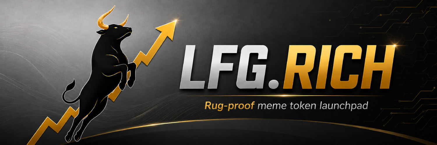 LFG.RICH rug-proof meme token launchpad banner